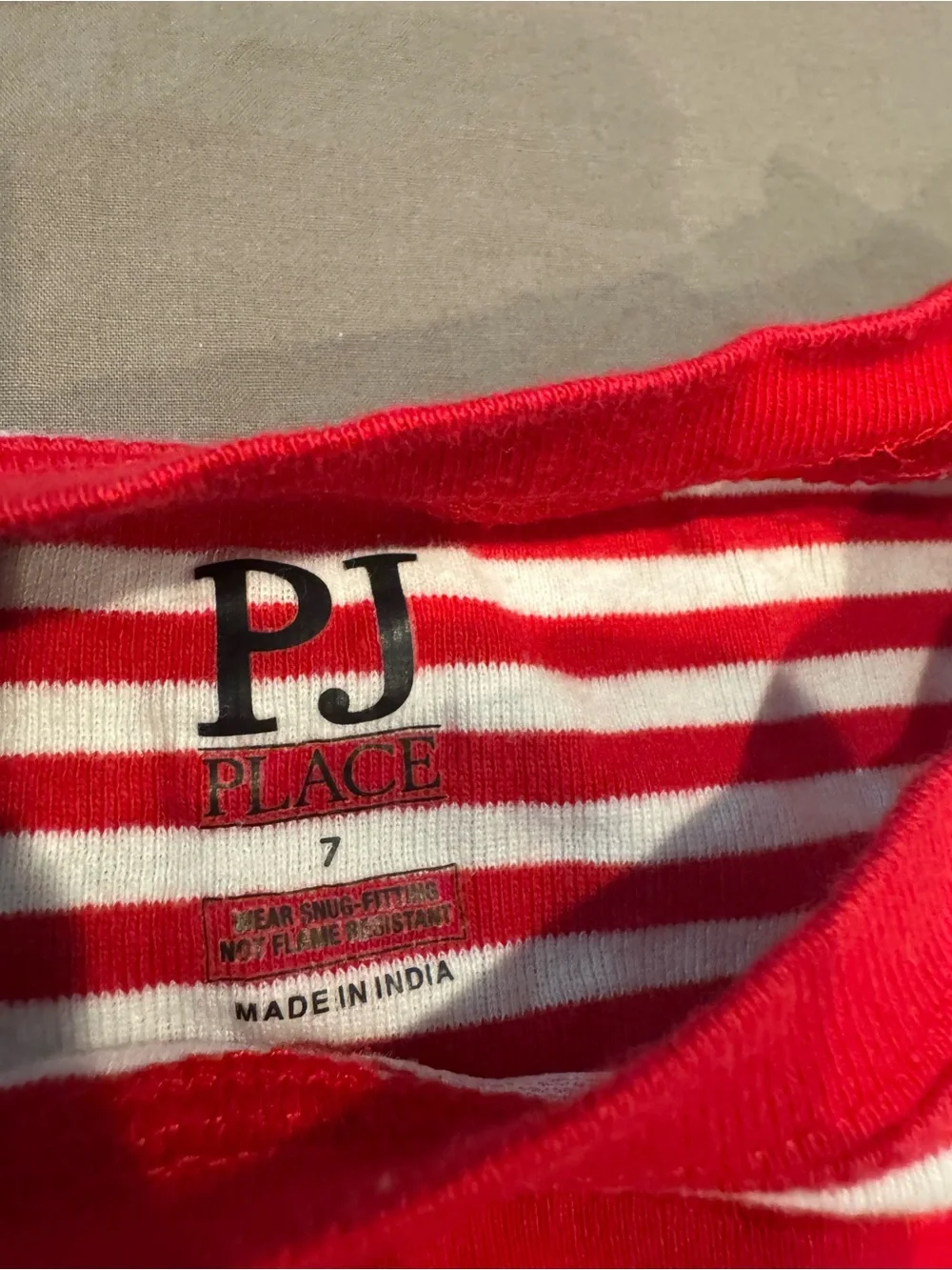 The Children's Place Red and White Santa Stripe Pajama Set